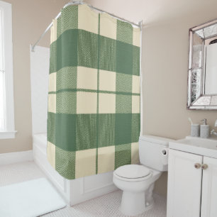 Moss Plaid Shower Curtain