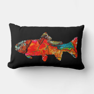Moss Rock Trout Lumbar Cushion