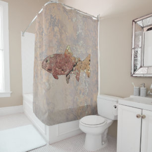 Moss Rock Trout Shower Curtain