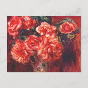 Moss Roses by Renoir Postcard