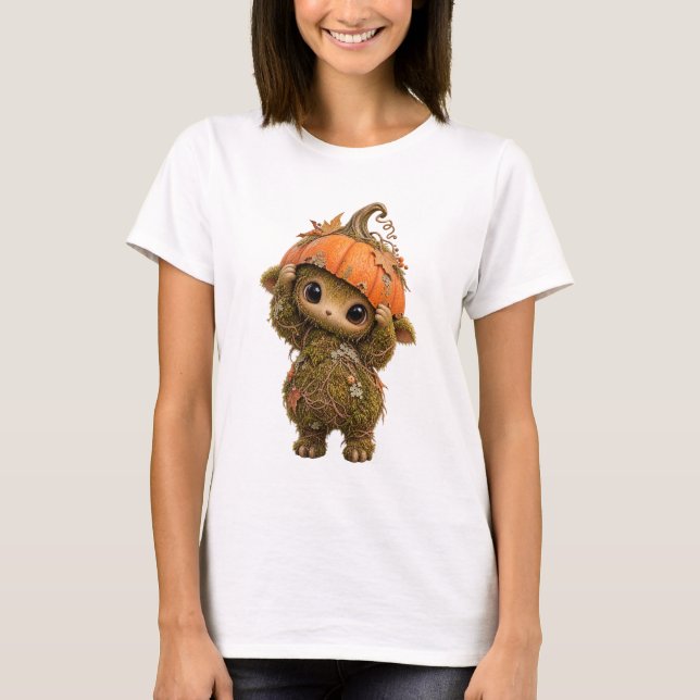 Moss Sprite Pumpkin Autumn Tee (Front)