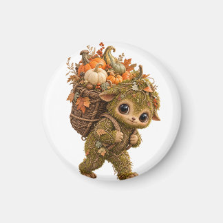 Moss Sprite Pumpkin Keychain Magnet