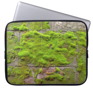 Moss wall green rock texture laptop sleeve