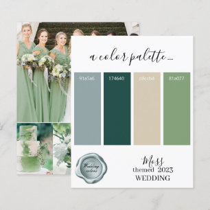 Moss Wedding colours Palette Card 2023