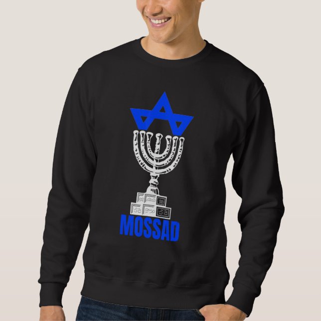 Mossad Israel Israeli Secret Service Tel Aviv Meno Sweatshirt (Front)