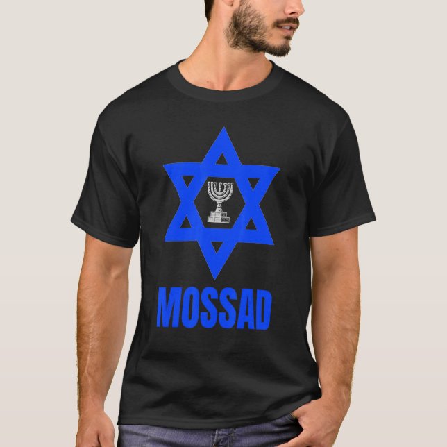 Mossad Israel Israeli Secret Service Tel Aviv Meno T-Shirt (Front)