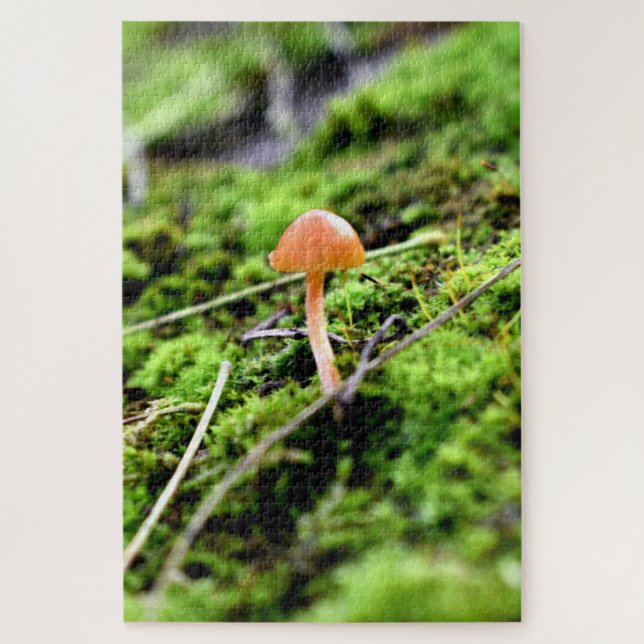 Mosses and Lichens with tiny Mushroom Jigsaw Puzzle (Vertical)
