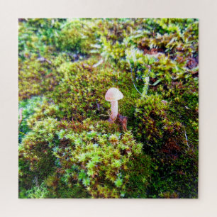 Mosses and Lichens with tiny Mushroom Jigsaw Puzzle