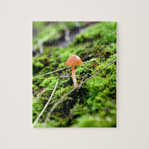 Mosses and Lichens with tiny Mushroom Jigsaw Puzzle