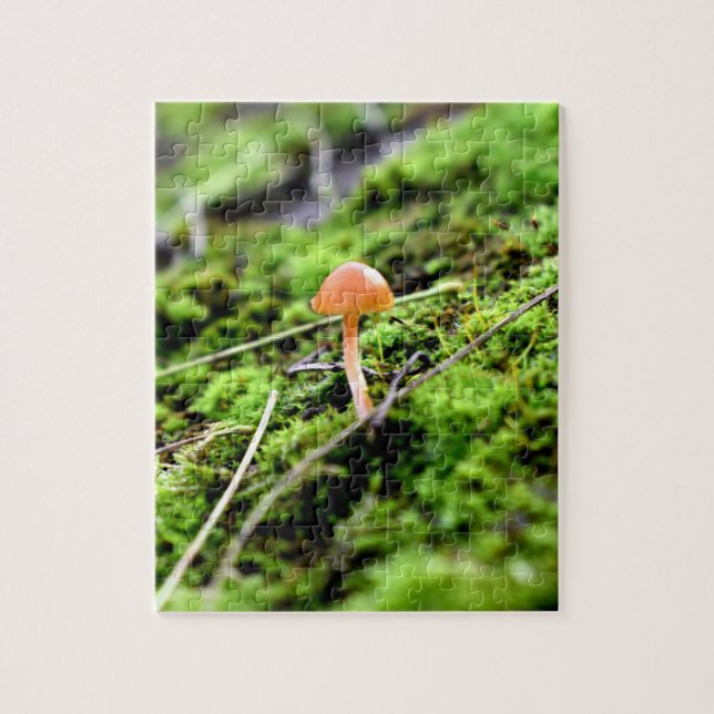 Mosses and Lichens with tiny Mushroom Jigsaw Puzzle (Vertical)