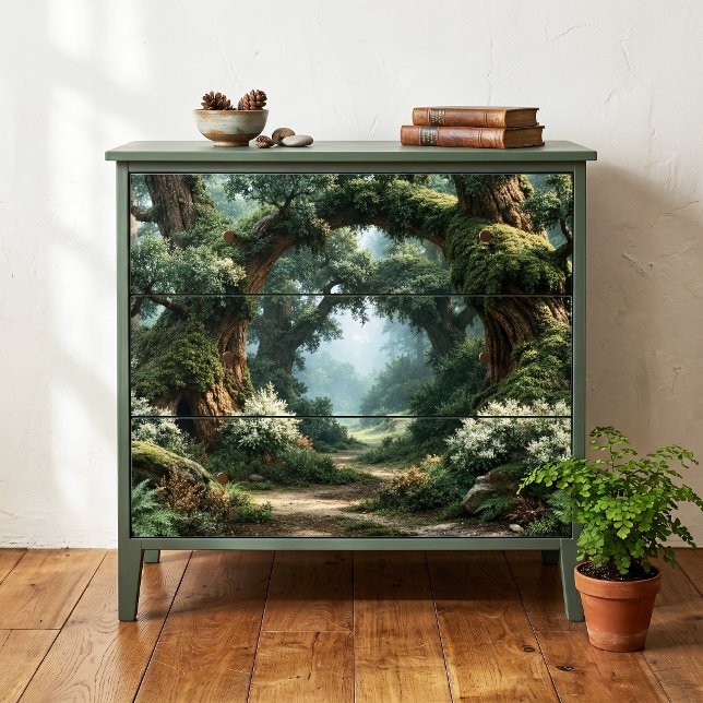 Mossy Ancient Tree Arch Enchanted Path Decoupage Tissue Paper (Creator Uploaded)