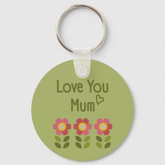MOSSY BLOOM - Floral Key Ring Mother's Day  (Front)