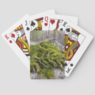 Mossy Broken Headstone Playing Cards