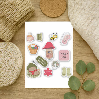 Mossy & Fern Cute Mushrooms & Cosy Quotes