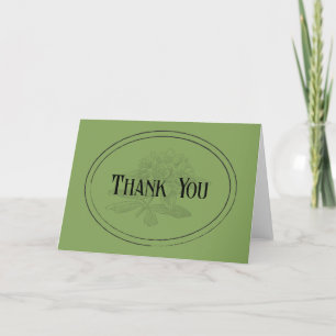 Mossy Green Bridal Shower Thank You Card