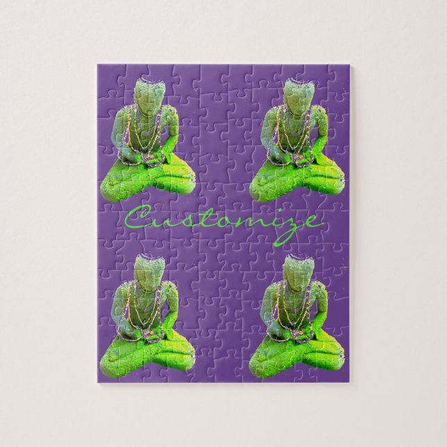 Mossy Green Buddha Meditating Thunder_Cove Jigsaw Puzzle (Vertical)
