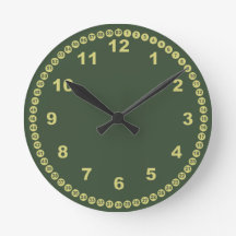 Mossy Green Wall Clock