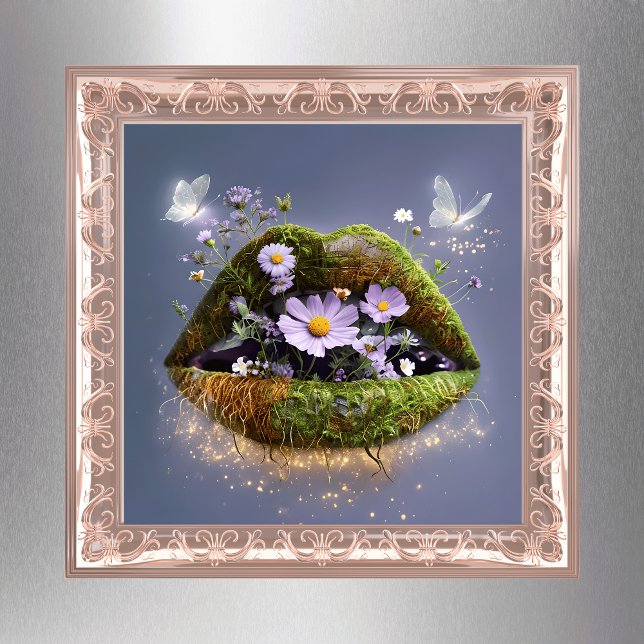Mossy Lips Floral Art Print (Creator Uploaded)