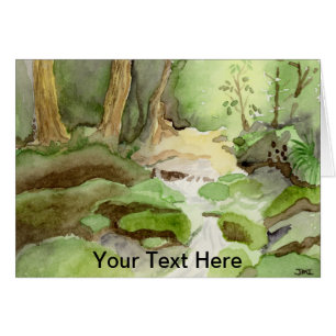 Mossy Mountain Stream Greeting Card