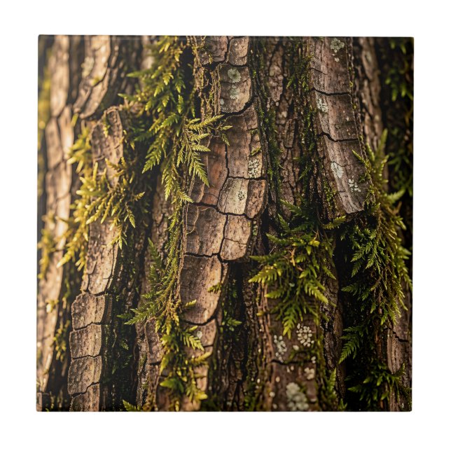  Mossy Tree Bark Forest Texture  Tile (Front)