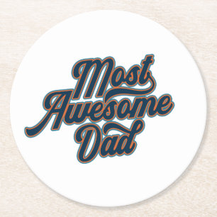 Most Awesome Dad Father's Day Coaster
