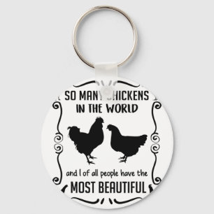 Most Beautiful Chickens In The World Chicken Farmi Key Ring