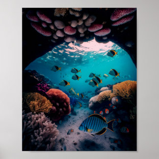 Most Beautiful Coral Reef Freshwater Coral Reef Poster