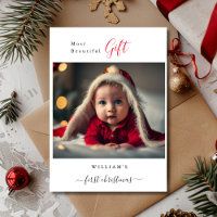 Most Beautiful Gift Baby's First Christmas Photo 