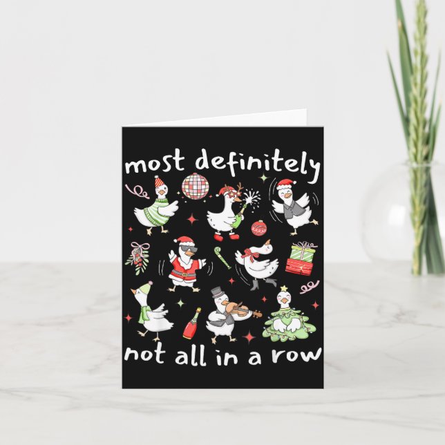 Most Definitely Not All In A Row Christmas Silly G Card (Front)