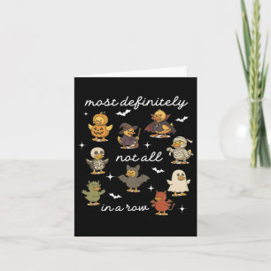 Most Definitely Not All In Row Duck Mental Health  Card
