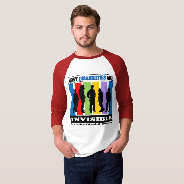 Most Disabilities Are Invisible - Men's LS Raglan T-Shirt (Front Full)