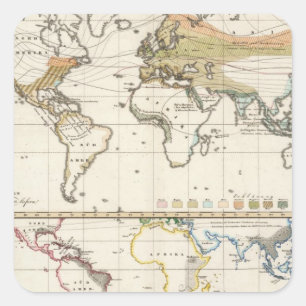 most important cultivated plants spread Districts Square Sticker