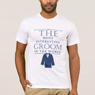 Most Interesting Groom Bachelor Tee, Blue T-Shirt