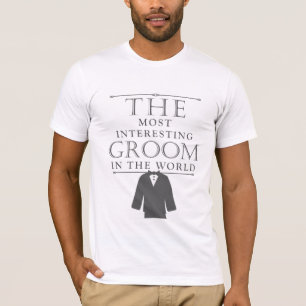 Most Interesting Groom Bachelor Tee, Grey T-Shirt