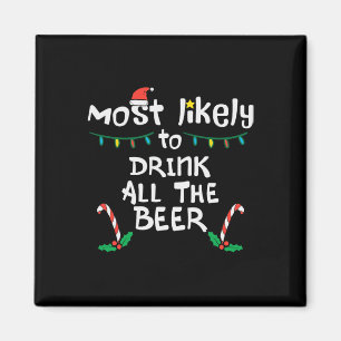 Most Likely Funny Christmas Xmas Family Matching D Magnet