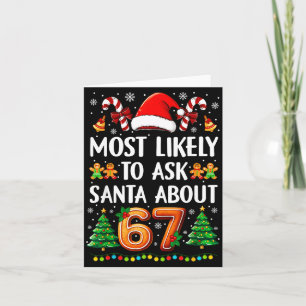 Most Likely To Ask Santa About 67 Funny Christmas  Card