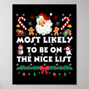 Most Likely To Be On The Nice List For Matching Ch Poster