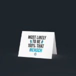 Most Likely To be Th100 That Mensch Funny Jewish   Thank You Card<br><div class="desc">hanukkah, passover, yiddish, chanukah, jewish, menorah, jew, gift, birthday, mensch</div>