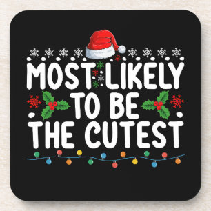 Most Likely To Be The Cutest Family Christmas Holi Coaster