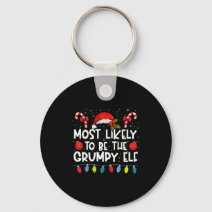 Most Likely To Be The Mpy Elf Family Crew Christma Key Ring