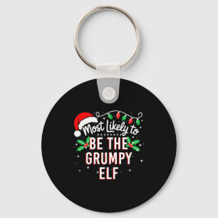 Most Likely To Be The Mpy Elf Funny Xmas Key Ring