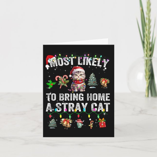 Most Likely To Bring Home A Stray Cat Matching Chr Card (Front)