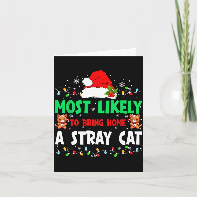Most Likely To Bring Home A Stray Cat Matching Chr Card (Front)