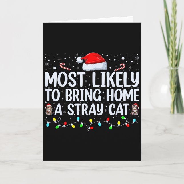 Most Likely To Bring Home A Stray Cat Matching Chr Card (Front)
