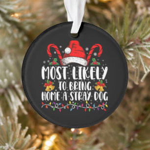 Most Likely To Bring Home A Stray Dog Christmas  Ornament