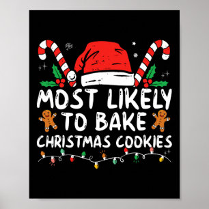 Most Likely To Byke Christmas Cookies  Poster