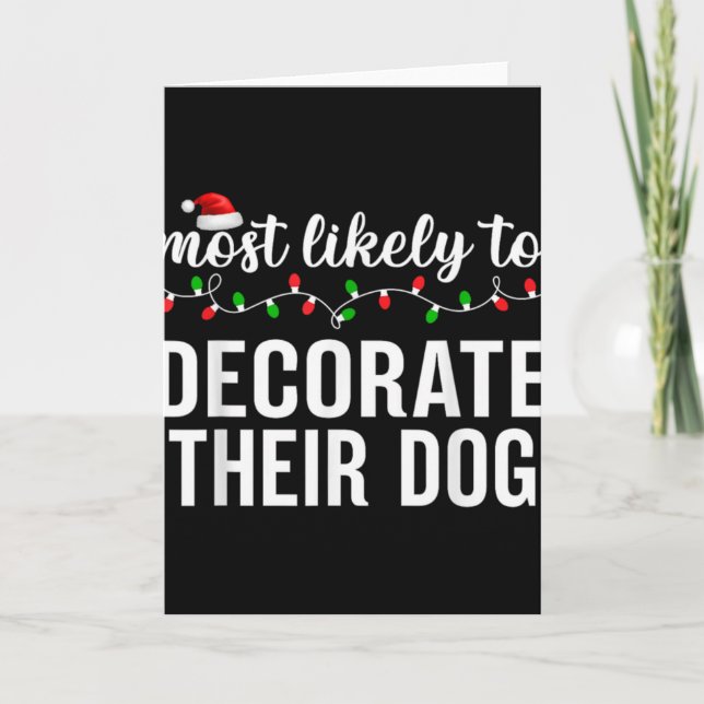 Most Likely To Christmas Matching Family Pajamas A Card (Front)