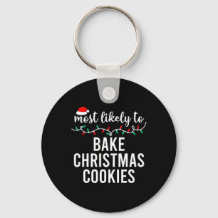 Most Likely To Christmas Matching Family Pyjamas F Key Ring