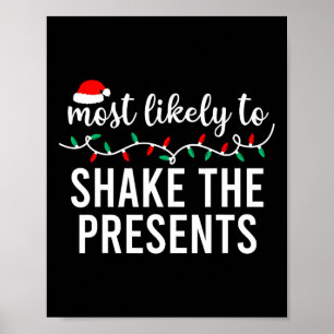Most Likely To Christmas Matching Family Pyjamas F Poster