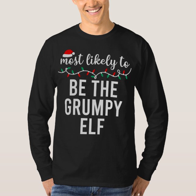 Most Likely To Christmas Matching Family Pyjamas F T-Shirt (Front)